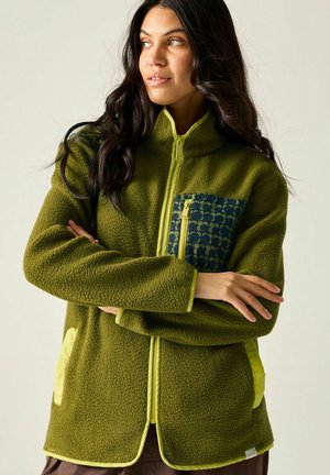 Regatta, REGATTA ORLA KIELY PRINTED BORG FULL ZIP FULL ZIP FLEECE - Fleece jacket - fur green ecclipse olive
