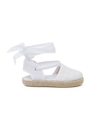 EFECTO TRENZADO CINTAS - Riemchenballerina - blanco