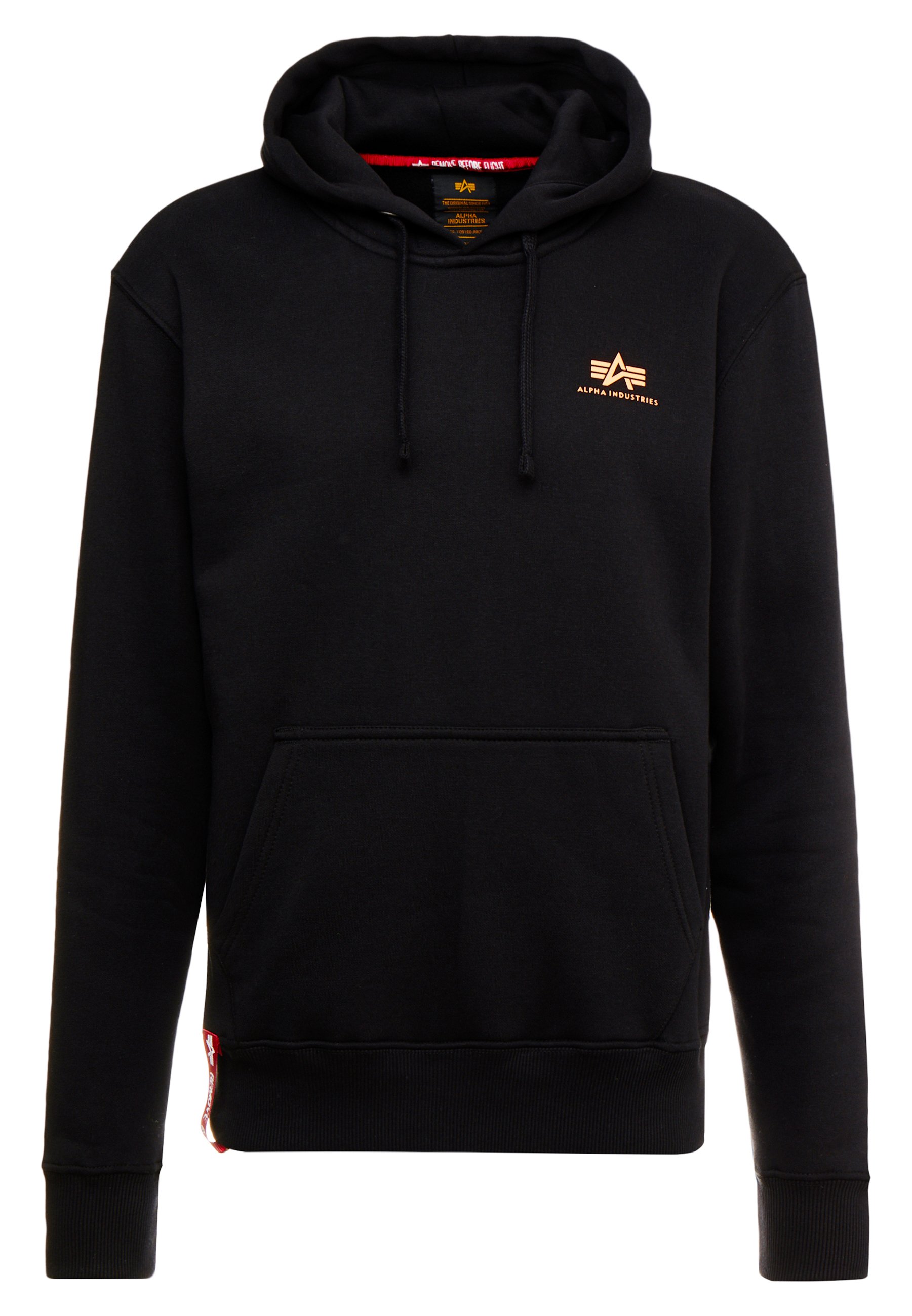 Alpha Industries 196318 Hoodie black neon orange Alpha Industries 196318 - Hoodie - black