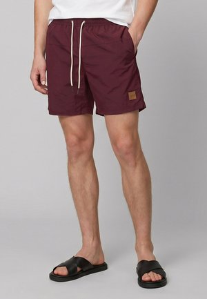 Urban Classics, BLOCK SWIM SHORTS - Short de bain - cherry blk blk