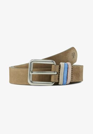MIT FARBIGEN SCHLAUFEN - Pásek - beige
