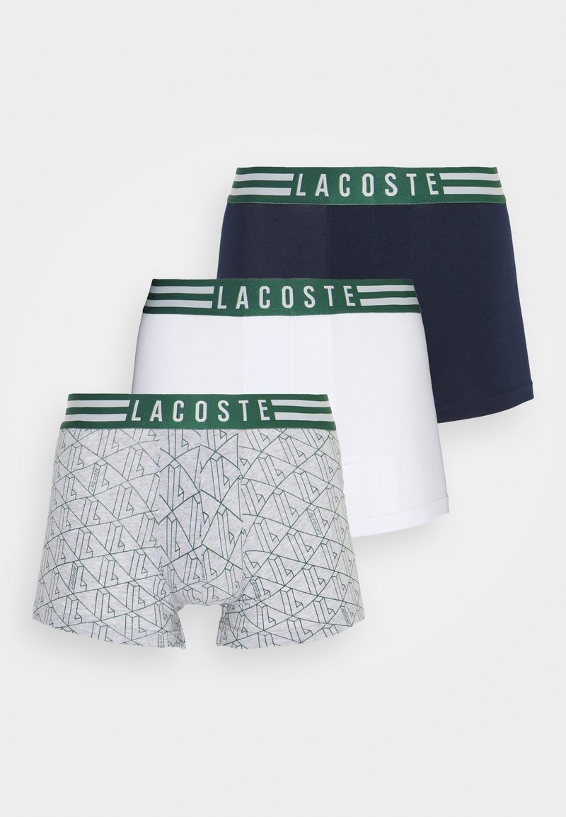 Herren Unterhosen | Lacoste 3 PACK Panties silver chine/white/navy blue/grau - RJ58475 Herren Unterhosen | Lacoste 3 PACK Panties silver chine/white/navy blue/grau - RJ58475