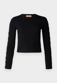 LACING CREW  - Tops ar garām piedurknēm - black