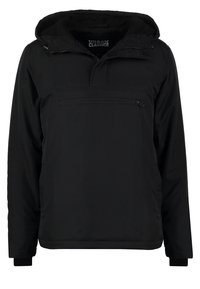 Veste noire à capuche avec poche zippée devant, manches longues et poignets côtelés, de la marque Urban Classics.
