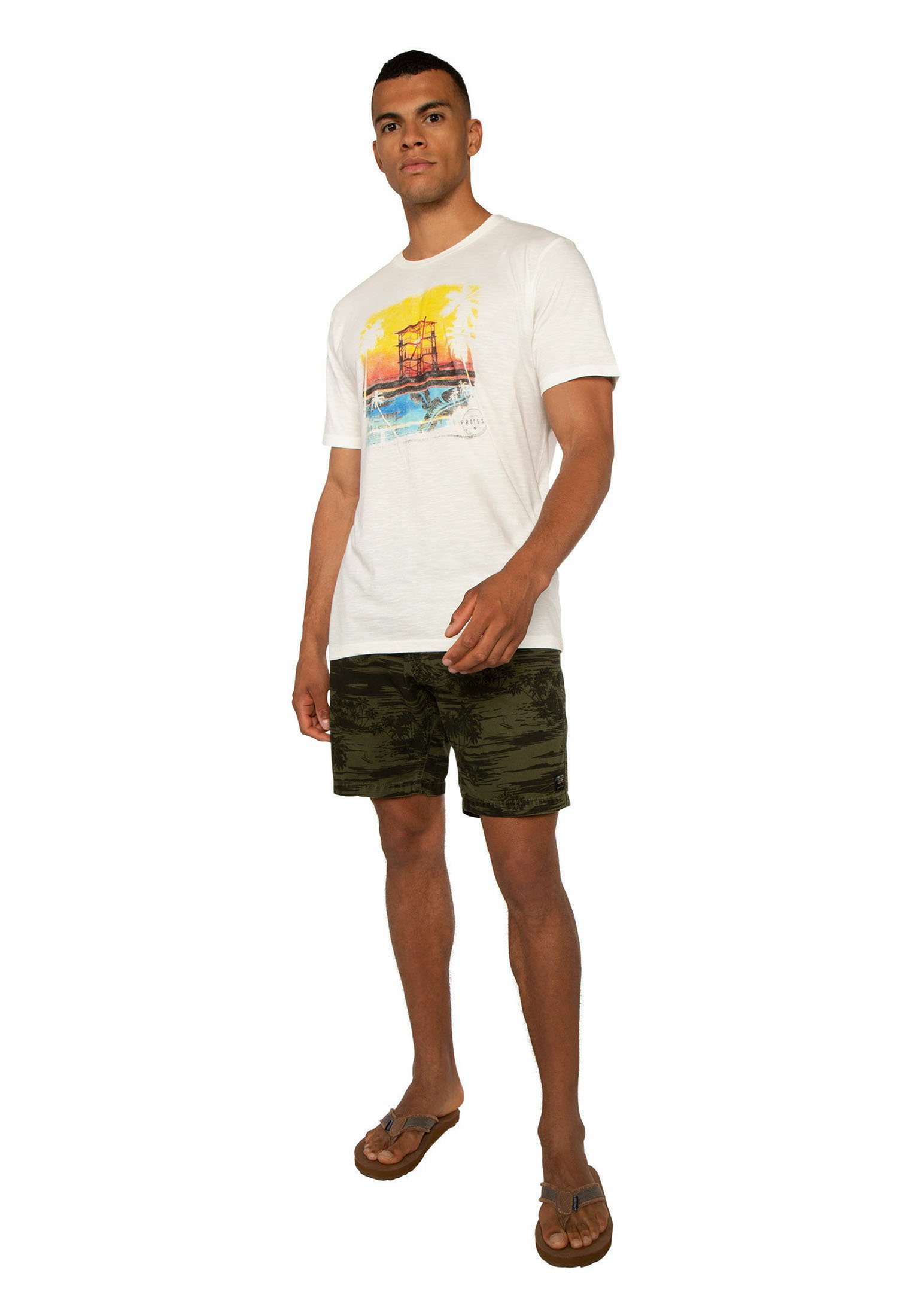 Protest STANTON T shirt print off whiteyellow Zalando.nl Protest STANTON T shirt print off whiteyellow Zalando.nl