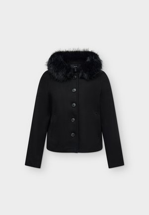 Vero Moda, VMVINCEANYA SHORT HOOD  - Κοντό παλτό - black/black