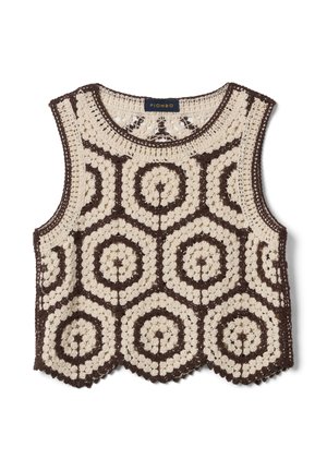 PIOMBO, Trui - white brown