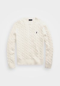 CABLE-KNIT COTTON JUMPER - Vesta - beige
