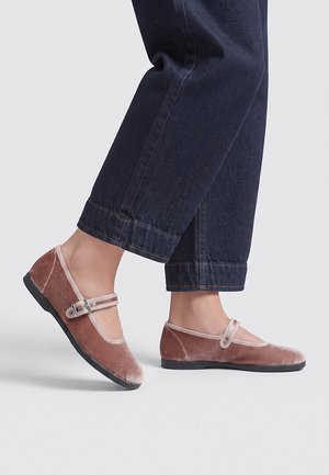 Victoria Shoes, GONG-FU BAILARINA TERCIOPELO CONTRASTE - Bailarinas con hebilla - pink
