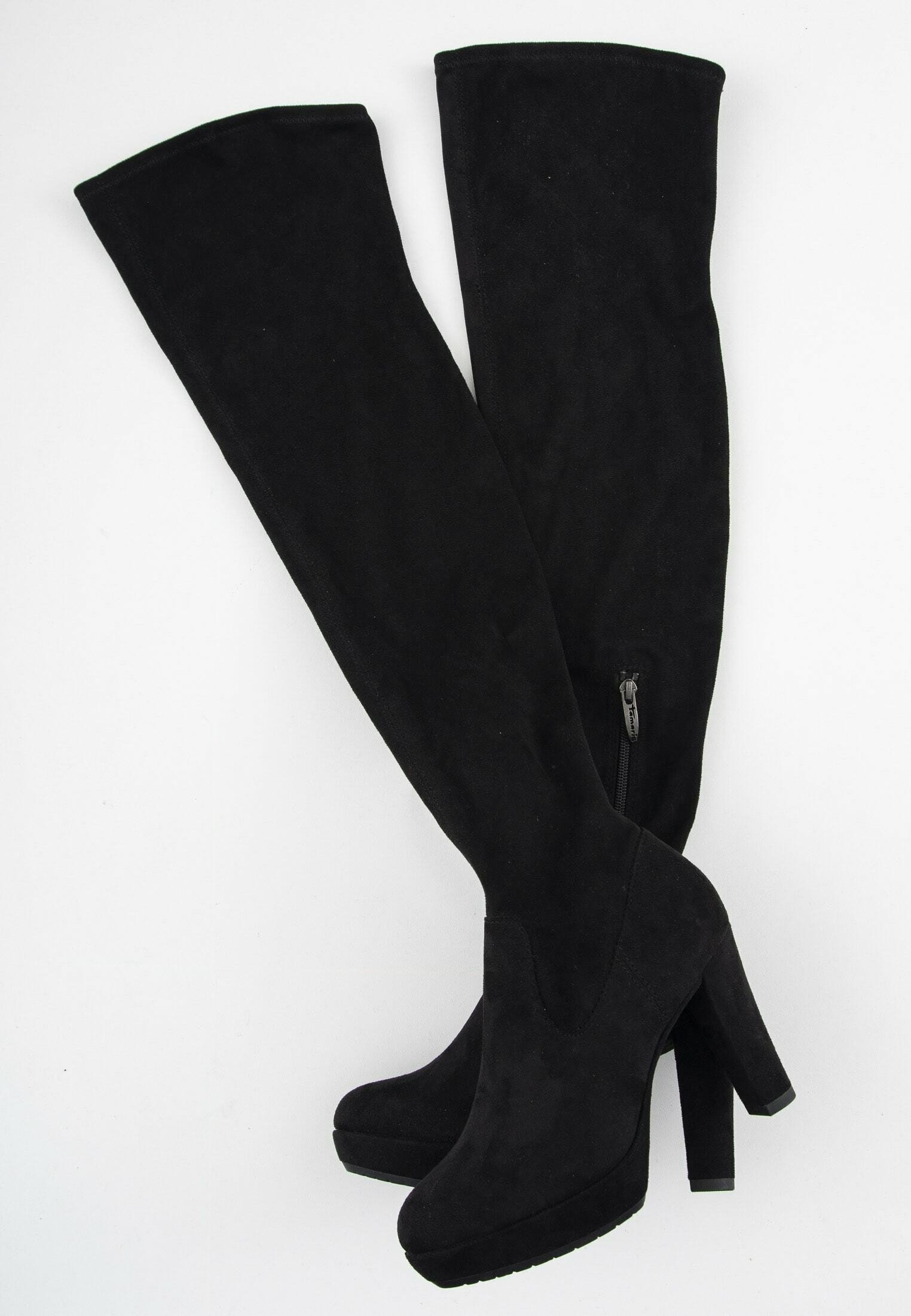 Tamaris Overknee laarzen - black/Zwart - Zalando.nl