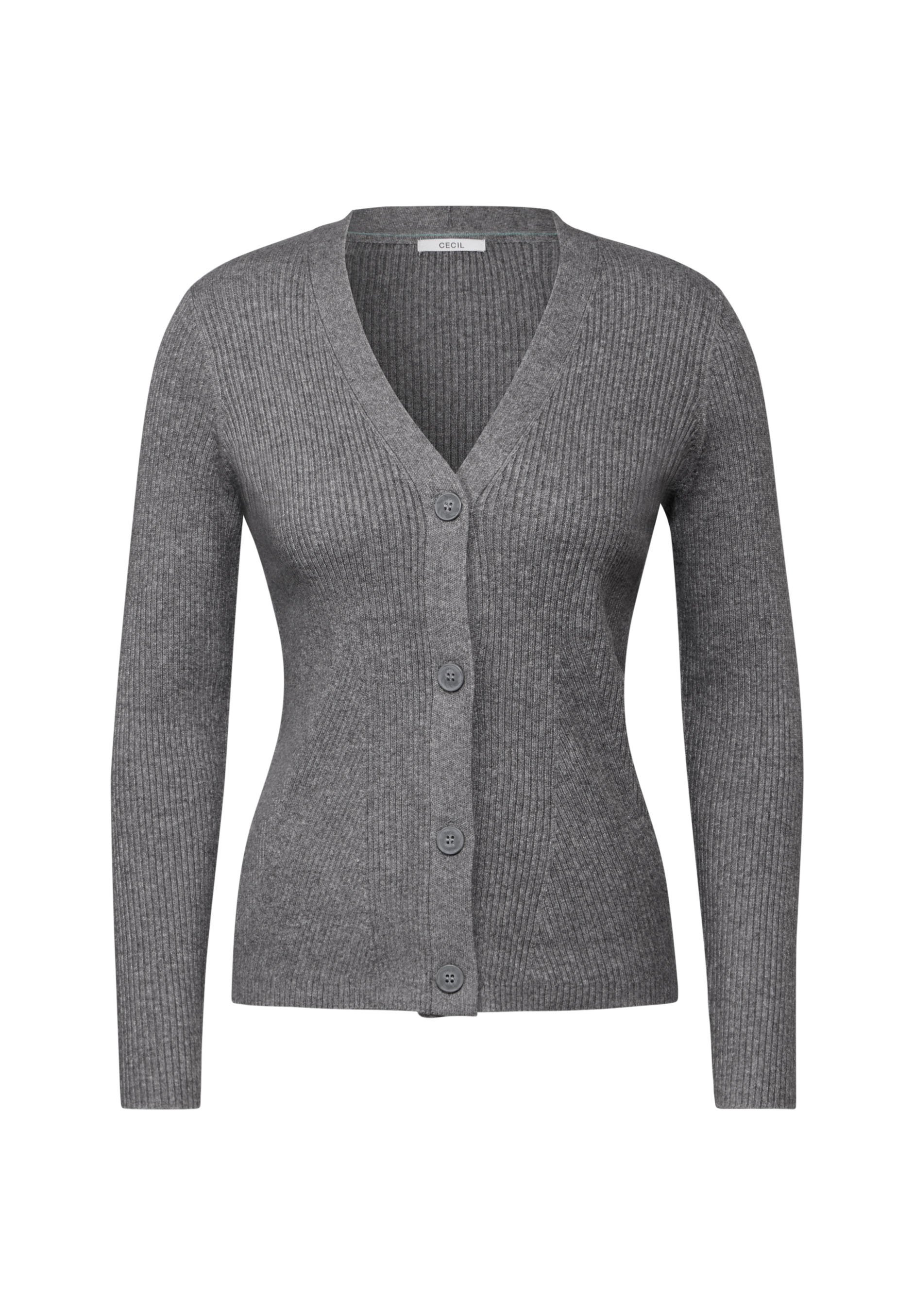 Cecil Damen Strickjacke Mit 3D-Struktur – Lässige Jacke Mit Stehkragen Und Reißverschluss