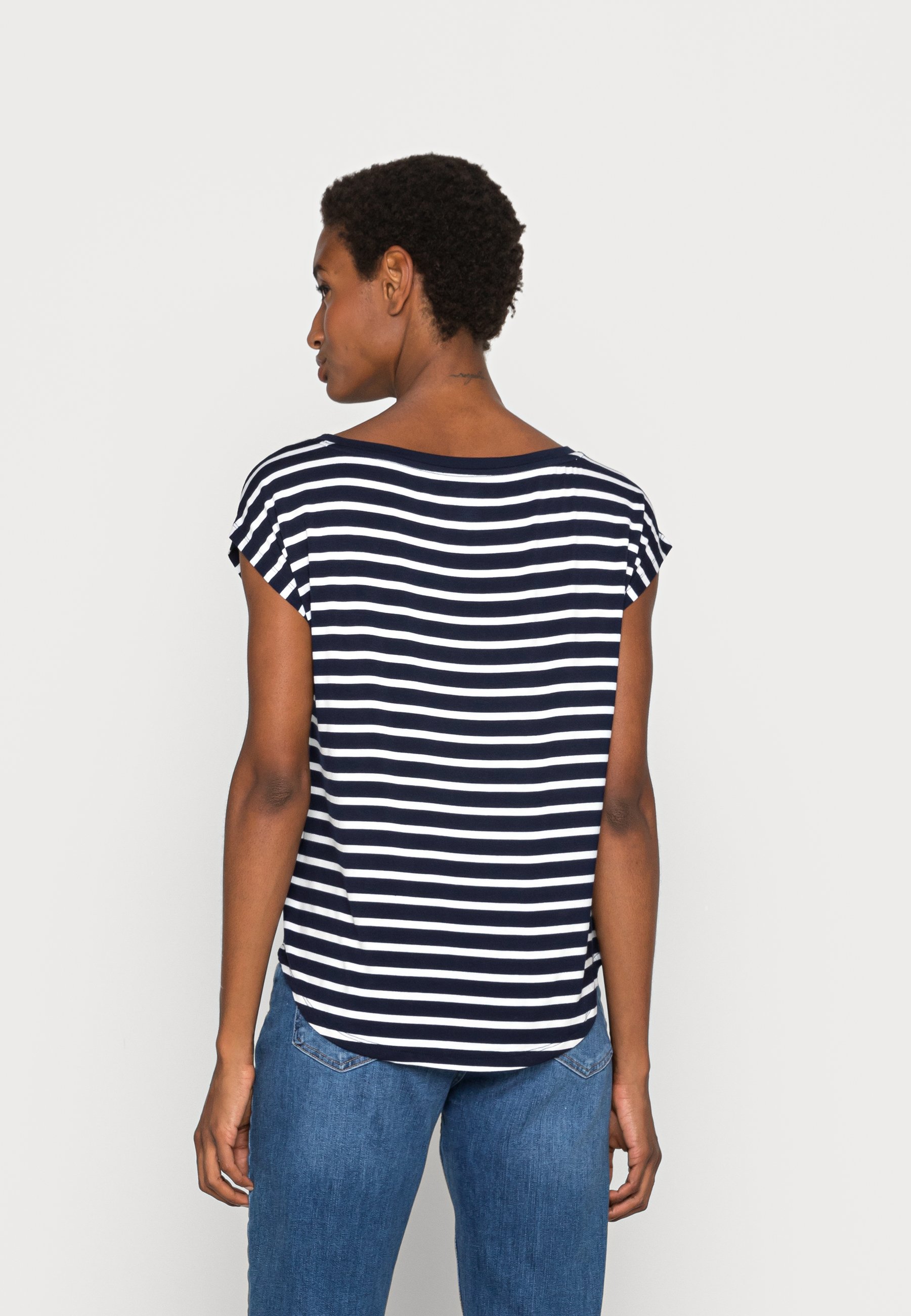 GAP LUXE DOLMAN - Print T-shirt - navy 