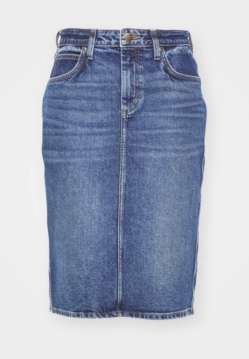 Lee Kokerrok donkerblauw denim