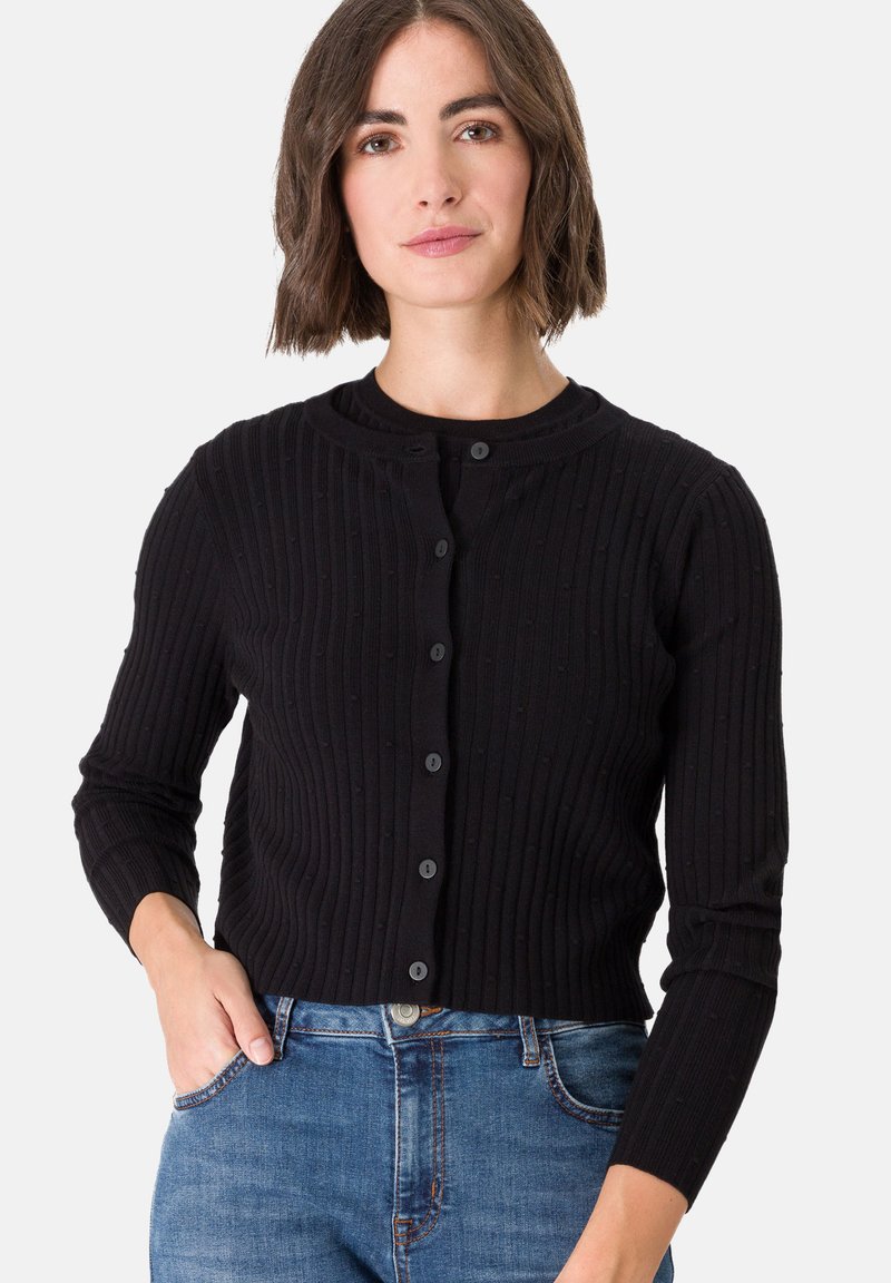 Schwarze Strickjacke