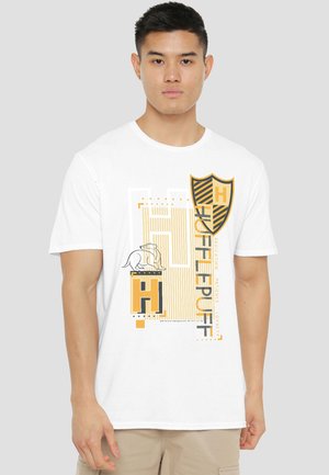 Cotton Soul, HARRY POTTER HUFFLEPUFF PATTERN CREST - Print T-shirt - white