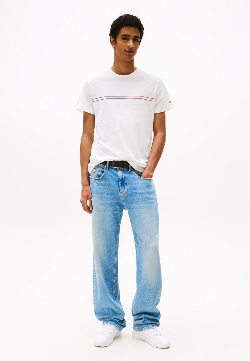 Tommy Jeans - ENTRY 2 PACK - T-shirt print - dark night navy/ecru, Vergroten