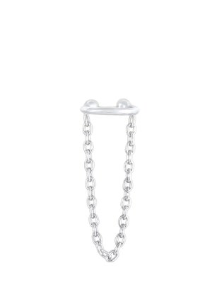 CHAIN EARCUFF - Cercei - silberfarben
