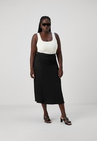 ONLY Carmakoma CARLIO A SHAPE SKIRT  - A-vonalú szoknya - black