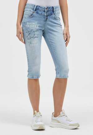 Soccx SOCCX CAPRI JEANS LY:IA REGULAR FIT - Jeans Shorts - salt blue print