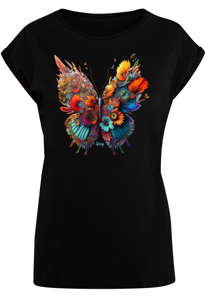 T-shirt Fille FAY Motif Papillons Multicolores - Taille 12 Ans - Occasion Très Bon état