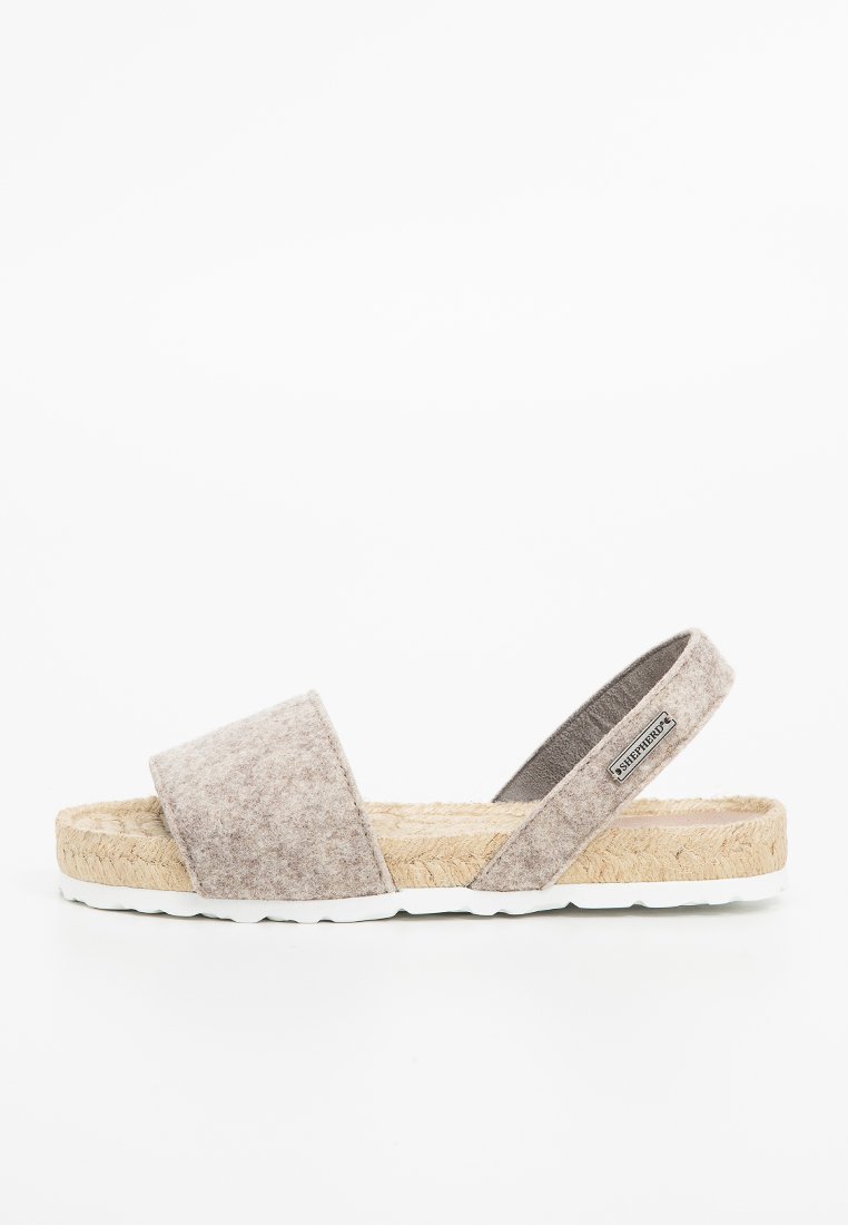 Shepherd Sandalen met plateauzool beige