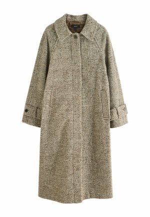 REGULAR FIT - HOUNDSTOOTH SINGLE BREASTED LONGLINE COLLARED  - Klasický kabát - neutral