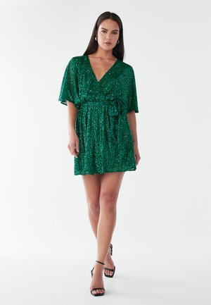 DANAE - Cocktailkjole / festkjole - emerald sequin