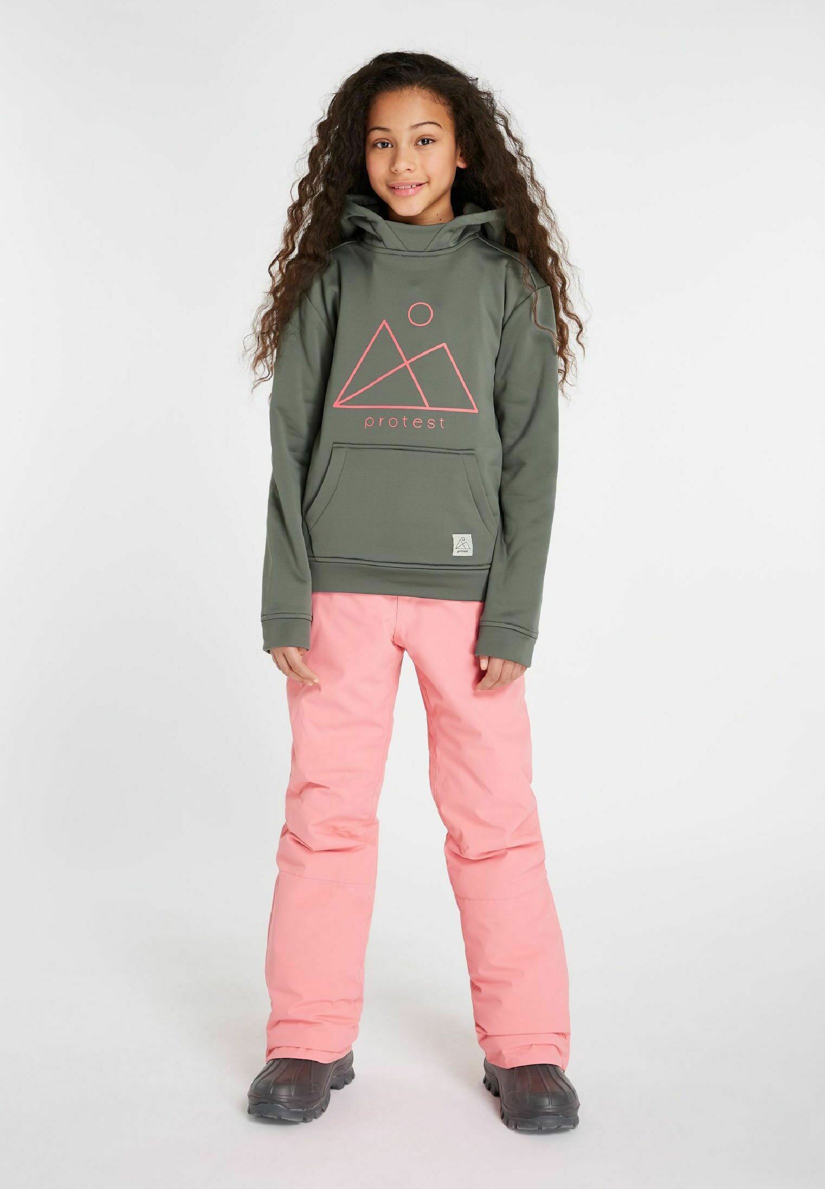 Protest Mädchen Kapuzenpullover PRTEvelyn JR - Weicher Fleece Pulli Mit Reißverschluss