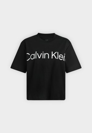 Calvin Klein Jeans, BOXY LOGO GRAPHIC - T-shirts print - black