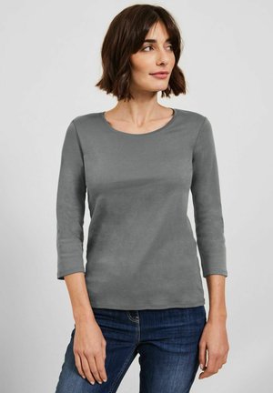 MIT RUNDHALS - Long sleeved top - grau