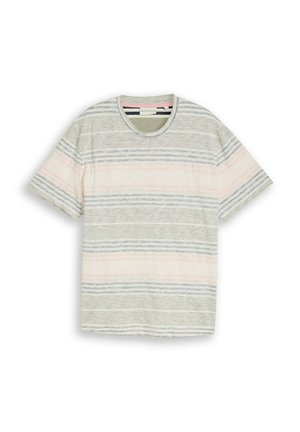 TOM TAILOR, TOM TAILOR T-SHIRT PLUS SIZE - T-SHIRT MIT INSIDE-OUT STREIFENMUSTER - T-shirt imprimé - rose teal multi color stripe