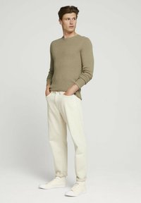 TOM TAILOR DENIM Strickpullover - soft pale khaki melange