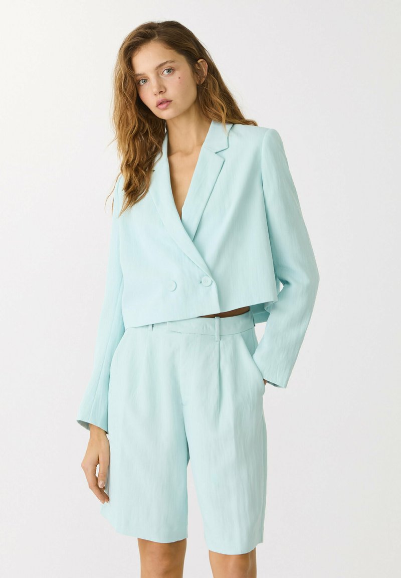 Stradivarius - Blazer - turquoise, Enlarge