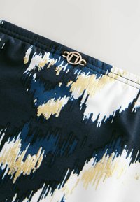 ROLL HIGH WAIST - Slip bikini - teal blue gold foil ikat
