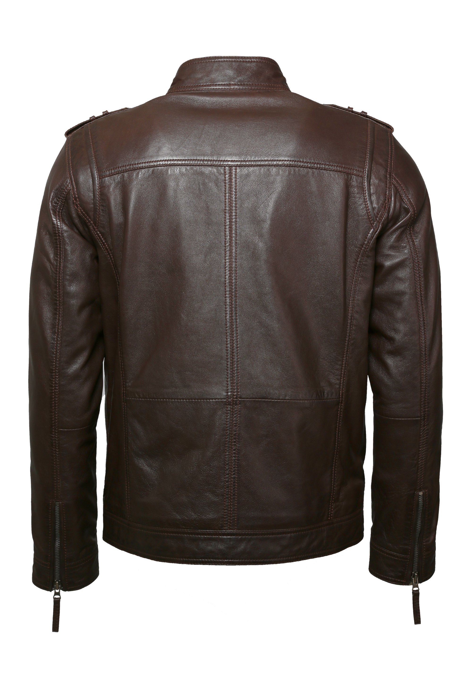 JCC Leather jacket - brown - Zalando