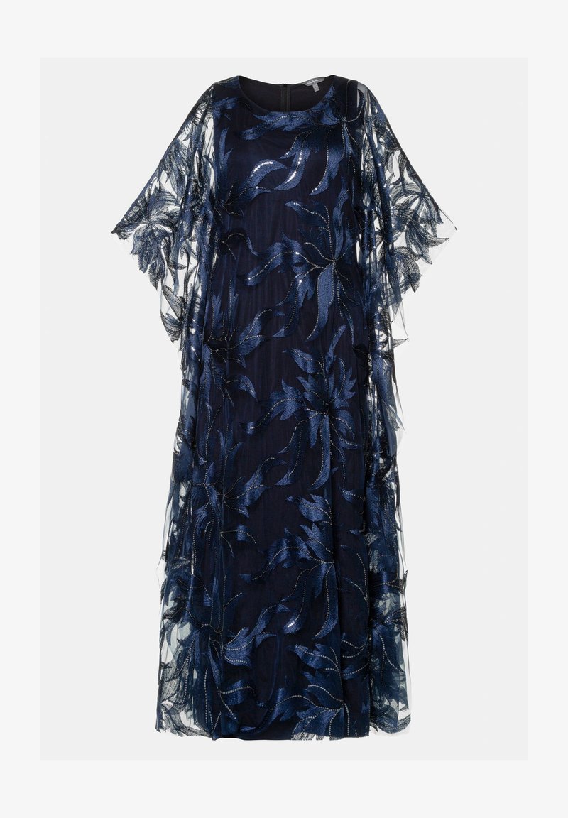 Ulla Popken Ulla Damen Grosse Grossen Cocktailkleid Festliches Kleid Violettblau Blau Zalando De