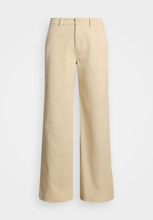 Lauren Ralph Lauren, COTTON TWILL WIDE LEG PANT - Stoffhose - ivory beige