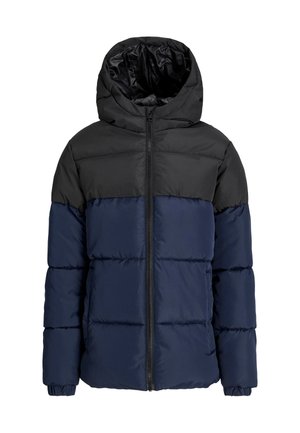 JJMAZE PUFFER HOOD - Winterjacke - sky captain detail black blocking
