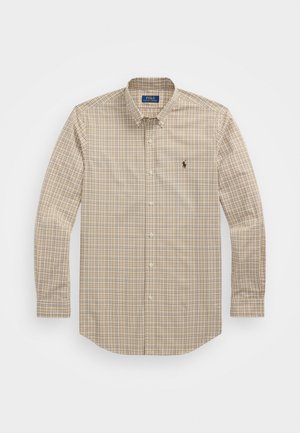 Polo Ralph Lauren CUSTOM FIT CHECKED STRETCH POPLIN SHIRT - Button down-skjorte - white/khaki multi