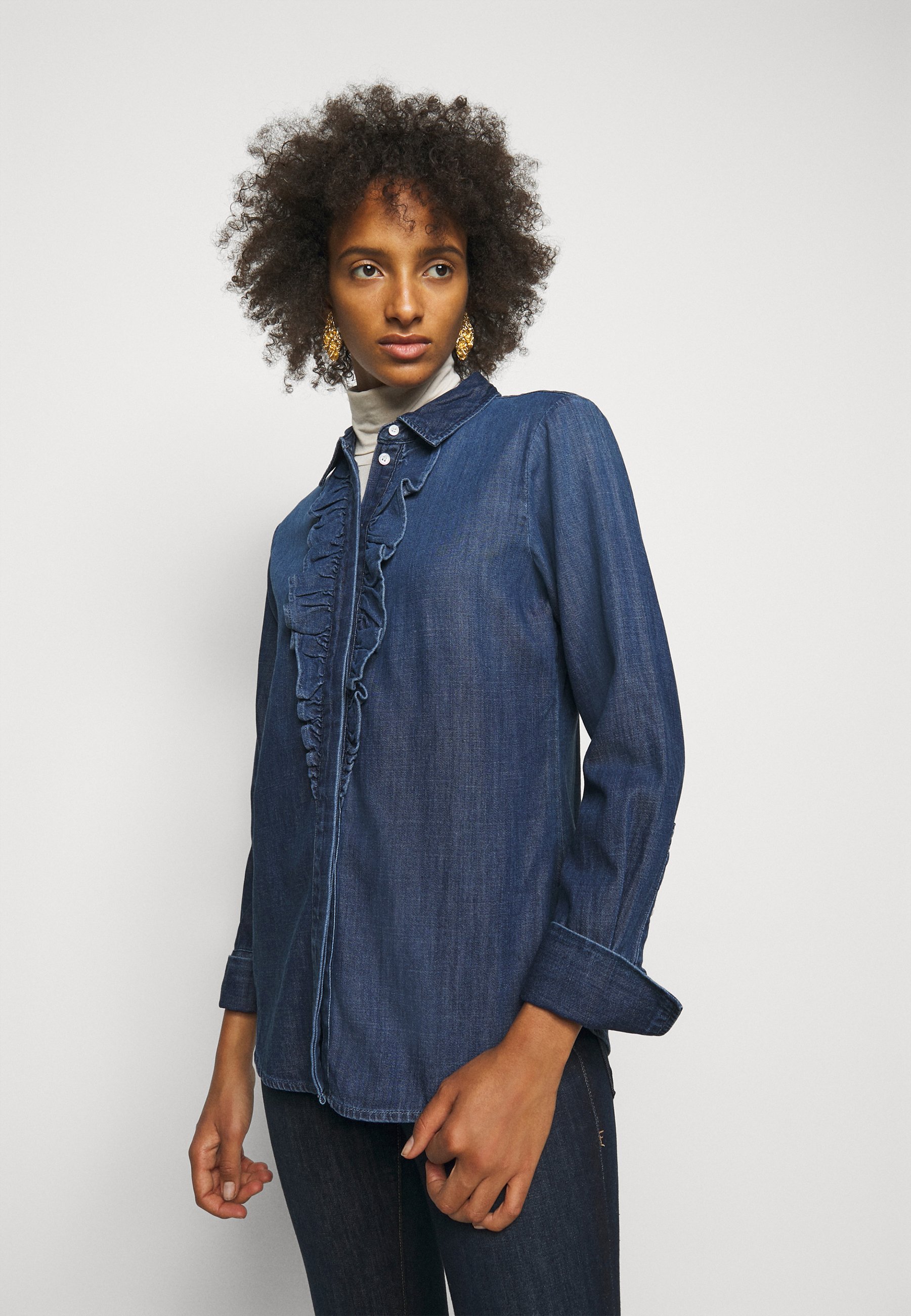 Frame Denim RUFFLE TUX TOP - Button 