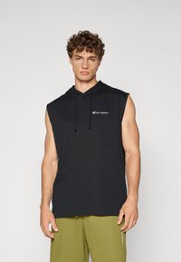 Champion HOODED TEE - T-shirts med print - black