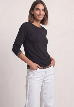 Street One, LANGARM SHIRT MIT COLORBLOCK UND PRINTDETAIL - T-shirt à manches longues - black