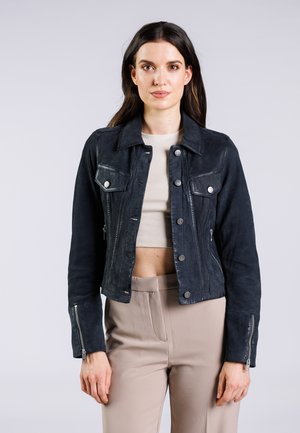 CALLIE - Nahkatakki - dark navy