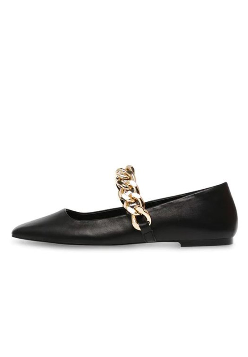 Damen Klassische Ballerinas | Steve Madden QUEENIE Riemchenballerina black leat/schwarz - LL55037 Damen Klassische Ballerinas | Steve Madden QUEENIE Riemchenballerina black leat/schwarz - LL55037