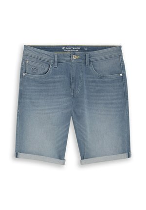 TOM TAILOR, TTJOSH REGULAR SLIM JEANS SHORTS MIT SUPERSTRETCH - Shorts di jeans - mid stone blue grey denim