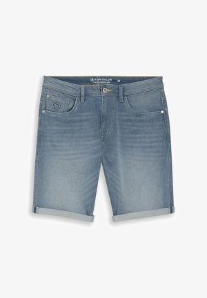 TOM TAILOR, TTJOSH REGULAR SLIM JEANS SHORTS MIT SUPERSTRETCH - Shorts di jeans - mid stone blue grey denim