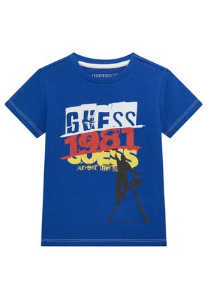 T-shirt con stampa - blau