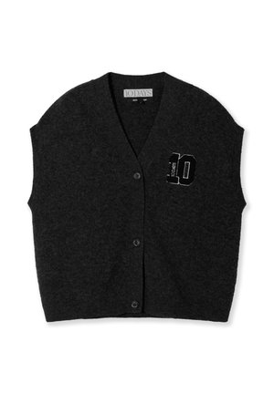 10DAYS SOFT V-NECK - Strickjacke - antra melee