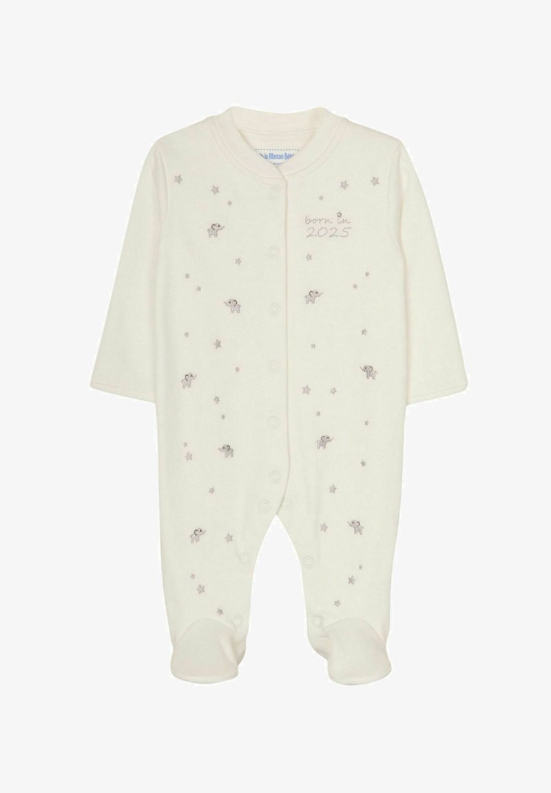 JoJo Maman Bébé EMBROIDERED - REGULAR FIT - Grenouillère - white
