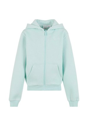 VARSITY PALM PRINT - Sweatjacke - turquoise